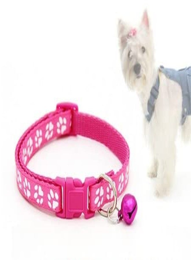 Pups&Pets Pets Cute Printed 10MM Soft Safe Collar | Adjustable Neck Belt with Sound Bell | Attractive Collar for Cats, Kittens and Puppies (Pack of 1) - Image 1